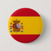 Spaanse vlag ronde button 5,7 cm (Voorkant)