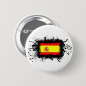 Spaanse vlag ronde button 5,7 cm (Voorkant /achterkant)