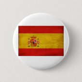 Spaanse vlag ronde button 5,7 cm (Voorkant)