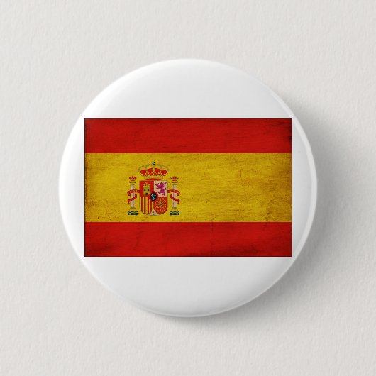Spaanse vlag ronde button 5,7 cm (Voorkant)