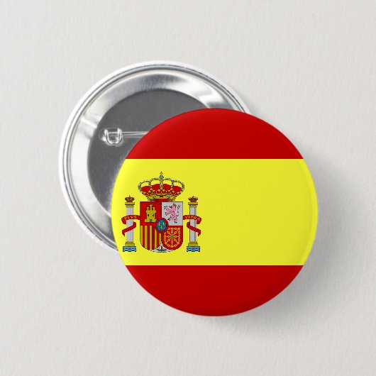 Spaanse vlag ronde button 5,7 cm (Voorkant /achterkant)