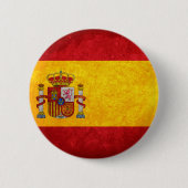 Spaanse vlag ronde button 5,7 cm (Voorkant)