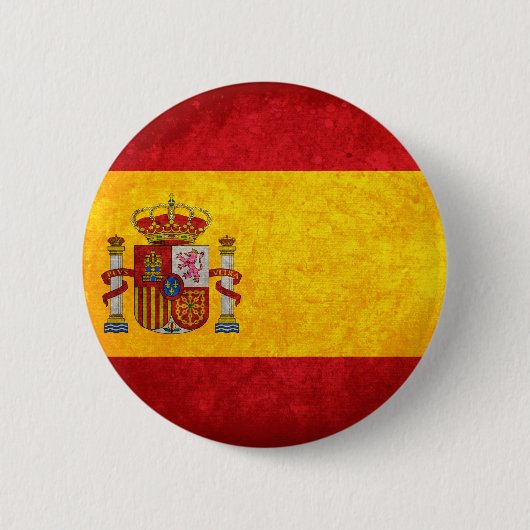 Spaanse vlag ronde button 5,7 cm (Voorkant)