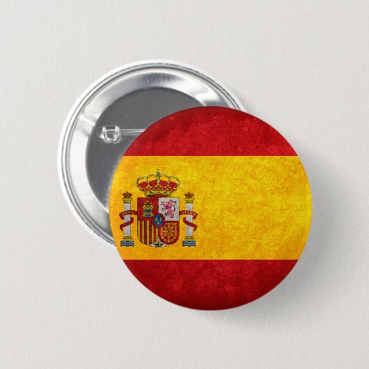 Spaanse vlag ronde button 5,7 cm (Voorkant /achterkant)
