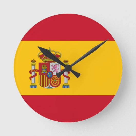 Spaanse vlag ronde klok (Voorkant)