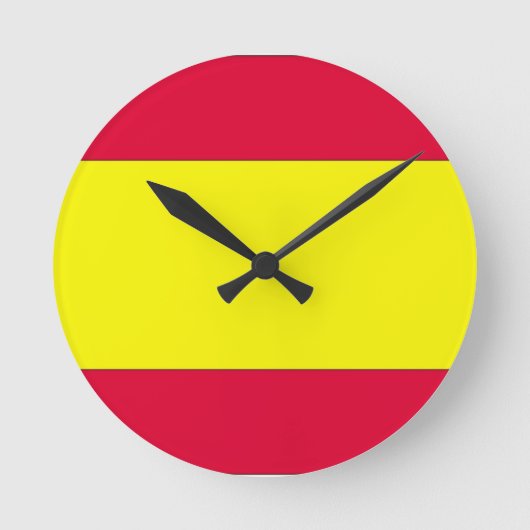 Spaanse vlag ronde klok (Voorkant)