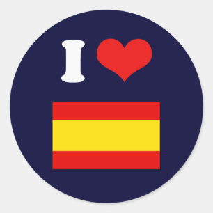 Spaanse vlag ronde sticker