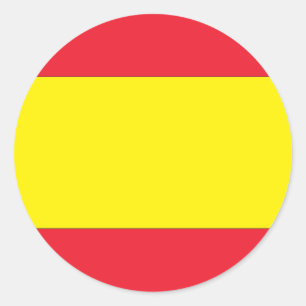 Spaanse vlag ronde sticker