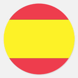 Spaanse vlag ronde sticker