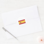 Spaanse vlag ronde sticker (Envelop)
