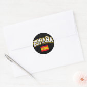 Spaanse vlag ronde sticker (Envelop)