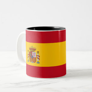 Spaanse Vlag Rood Geel Ontwerp Tweekleurige Koffiemok