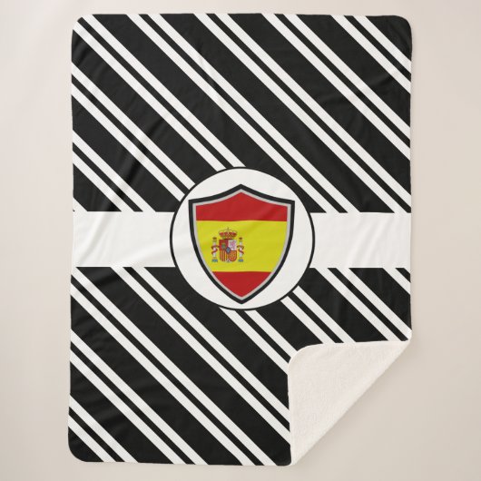Spaanse vlag Sherpa Blanket Deken (Voorkant)