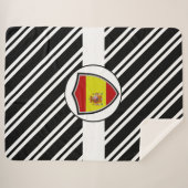 Spaanse vlag Sherpa Blanket Deken (Voorkant (horizontaal))