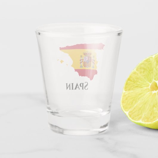 Spaanse vlag shot glas (Achterkant)