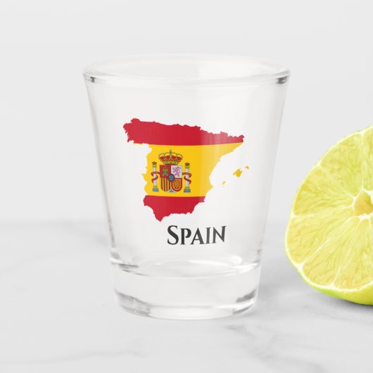 Spaanse vlag shot glas (Voorkant)