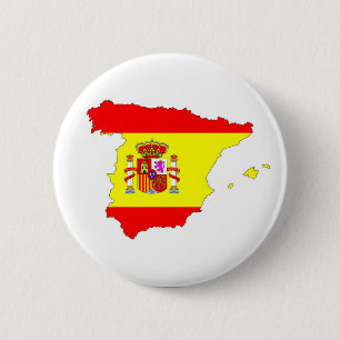 spaanse vlag : spaans ronde button 5,7 cm