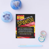 Spaanse vlag, Spaans taalcursus Adverteren Flyer (Enkel)