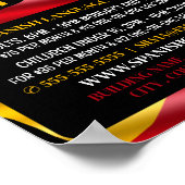 Spaanse vlag, Spaans taalcursus Adverteren Poster (Hoek)