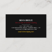 Spaanse vlag, Spaans taalkundig handvest, leraar Visitekaartje (Achterkant)