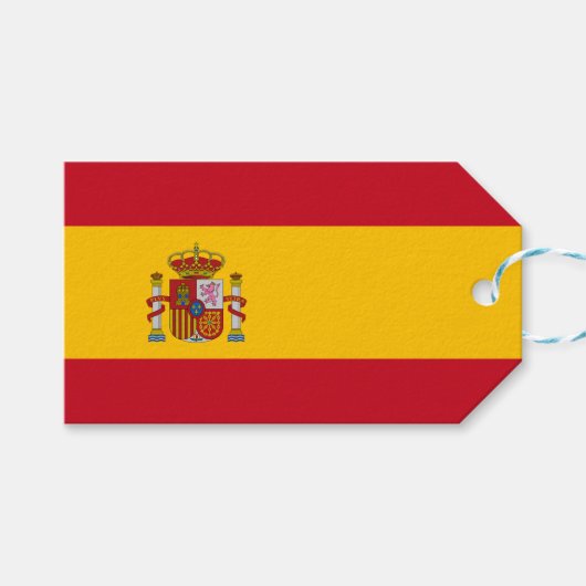 Spaanse vlag (Spanje) Cadeaulabel (Voorkant (Horizontaal))