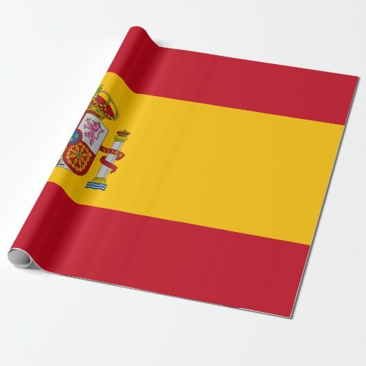 Spaanse vlag (Spanje) Cadeaupapier (Uitgerold)