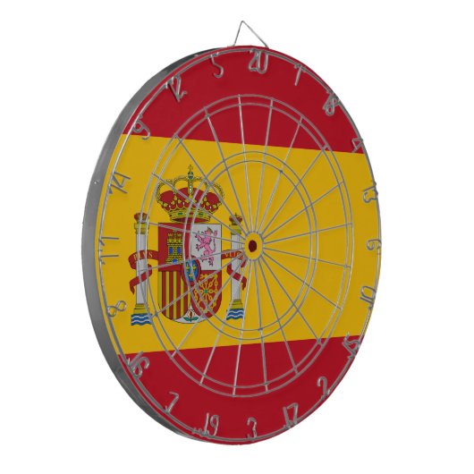 Spaanse vlag (Spanje) Dartbord (Voorkant Links)