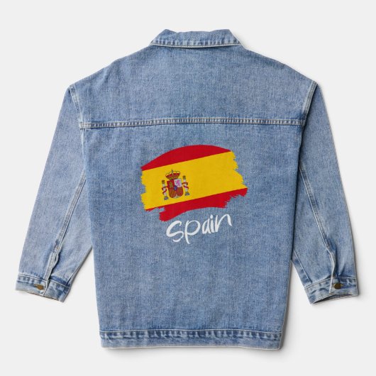 Spaanse vlag Spanje Denim Jacket (Achterkant)