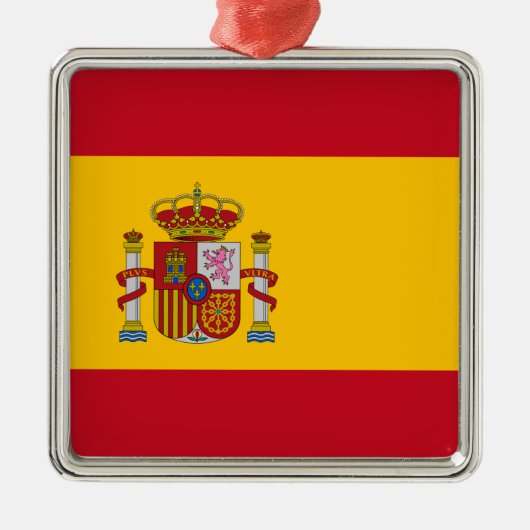Spaanse vlag (Spanje) Metalen Ornament (Voorkant)
