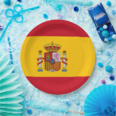 Spaanse vlag (Spanje) Papieren Bordje (Feest)