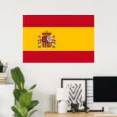 Spaanse vlag (Spanje) Poster (Thuiskantoor)