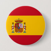 Spaanse vlag (Spanje) Ronde Button 7,6 Cm (Voorkant)