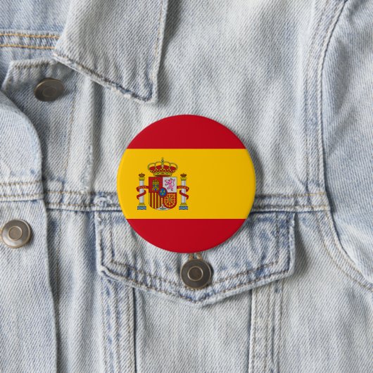 Spaanse vlag (Spanje) Ronde Button 7,6 Cm (In situ)