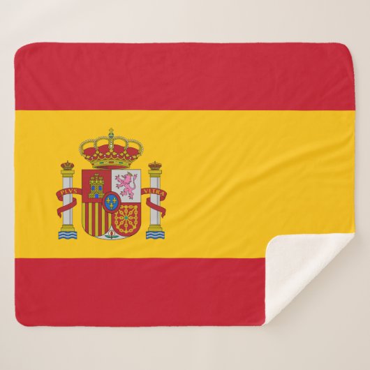 Spaanse vlag (Spanje) Sherpa Deken (Voorkant (horizontaal))