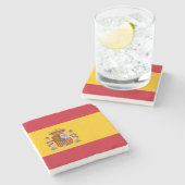 Spaanse vlag (Spanje) Stenen Onderzetter (Zijkant)