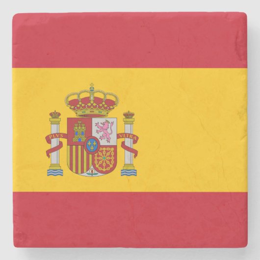 Spaanse vlag (Spanje) Stenen Onderzetter (Voorkant)