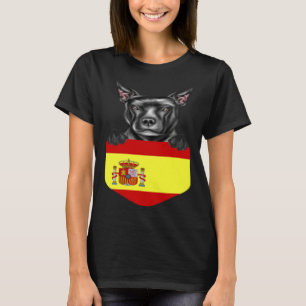 Spaanse Vlag Staffordshire Bull Terrier Hond In Za T-shirt