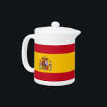 Spaanse vlag Teapot Theepot<br><div class="desc">Verhoog je theetijd met onze prachtige theepot met de vlag van Spanje! Deze prachtig ontworpen theepot combineert functionaliteit met een levendige uitdrukking van Spaanse trots, met de iconische kleuren van de Spaanse vlag. Het is een ideaal middelpunt voor bijeenkomsten, feesten of een gezellige afternoon tea, zodat u uw liefde voor...</div>