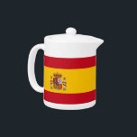 Spaanse vlag Teapot Theepot<br><div class="desc">Verhoog je theetijd met onze prachtige theepot met de vlag van Spanje! Deze prachtig ontworpen theepot combineert functionaliteit met een levendige uitdrukking van Spaanse trots, met de iconische kleuren van de Spaanse vlag. Het is een ideaal middelpunt voor bijeenkomsten, feesten of een gezellige afternoon tea, zodat u uw liefde voor...</div>