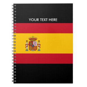 Spaanse vlag van een Spaanse aangepaste gedistille Notitieboek