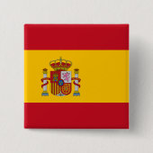 Spaanse vlag vierkante button 5,1 cm (Voorkant)