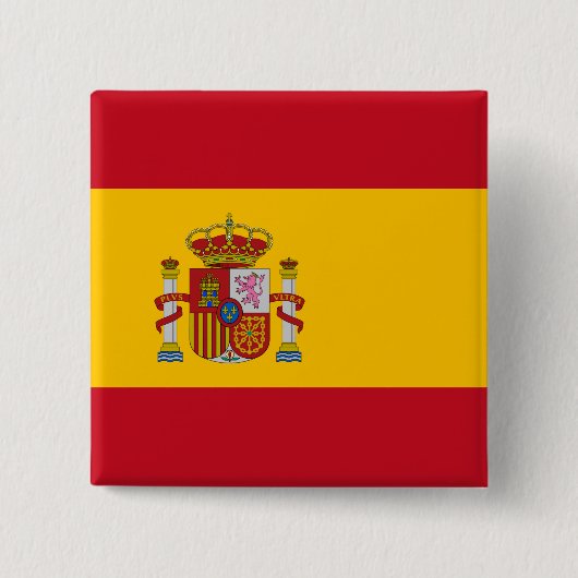 Spaanse vlag vierkante button 5,1 cm (Voorkant)
