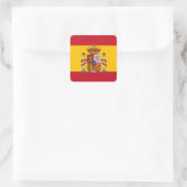 Spaanse vlag vierkante sticker (Tas)