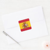 Spaanse vlag vierkante sticker (Envelop)