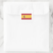 Spaanse vlag vierkante sticker (Tas)
