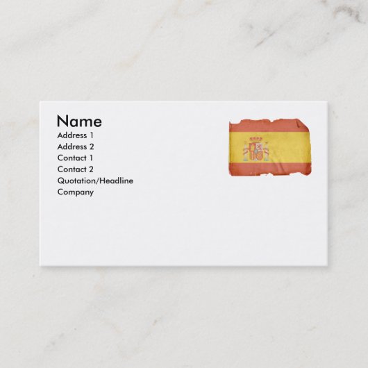 Spaanse vlag visitekaartje (Voorkant)