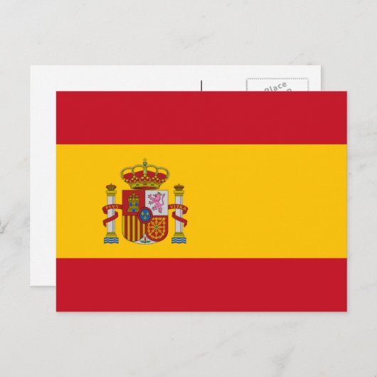 Spaanse vlag, vlag van Spanje Briefkaart (Voorkant / Achterkant)