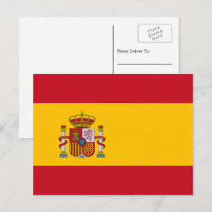 Spaanse vlag, vlag van Spanje Briefkaart