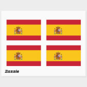 Spaanse vlag, vlag van Spanje Rechthoekige Sticker (Vel)