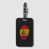 Spaanse vlag voor vingerafdrukken bagagelabel (Voorkant (verticaal))